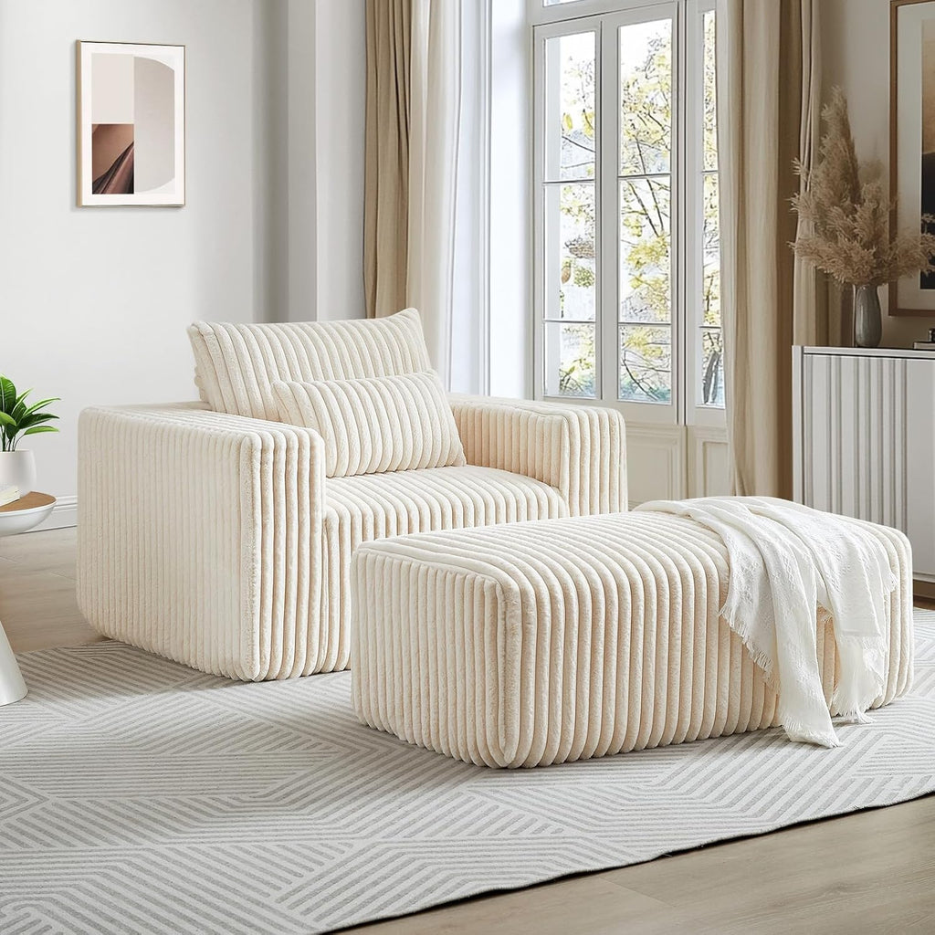 Zeya Armchair with pouf