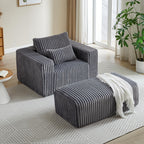 Zeya Armchair with pouf