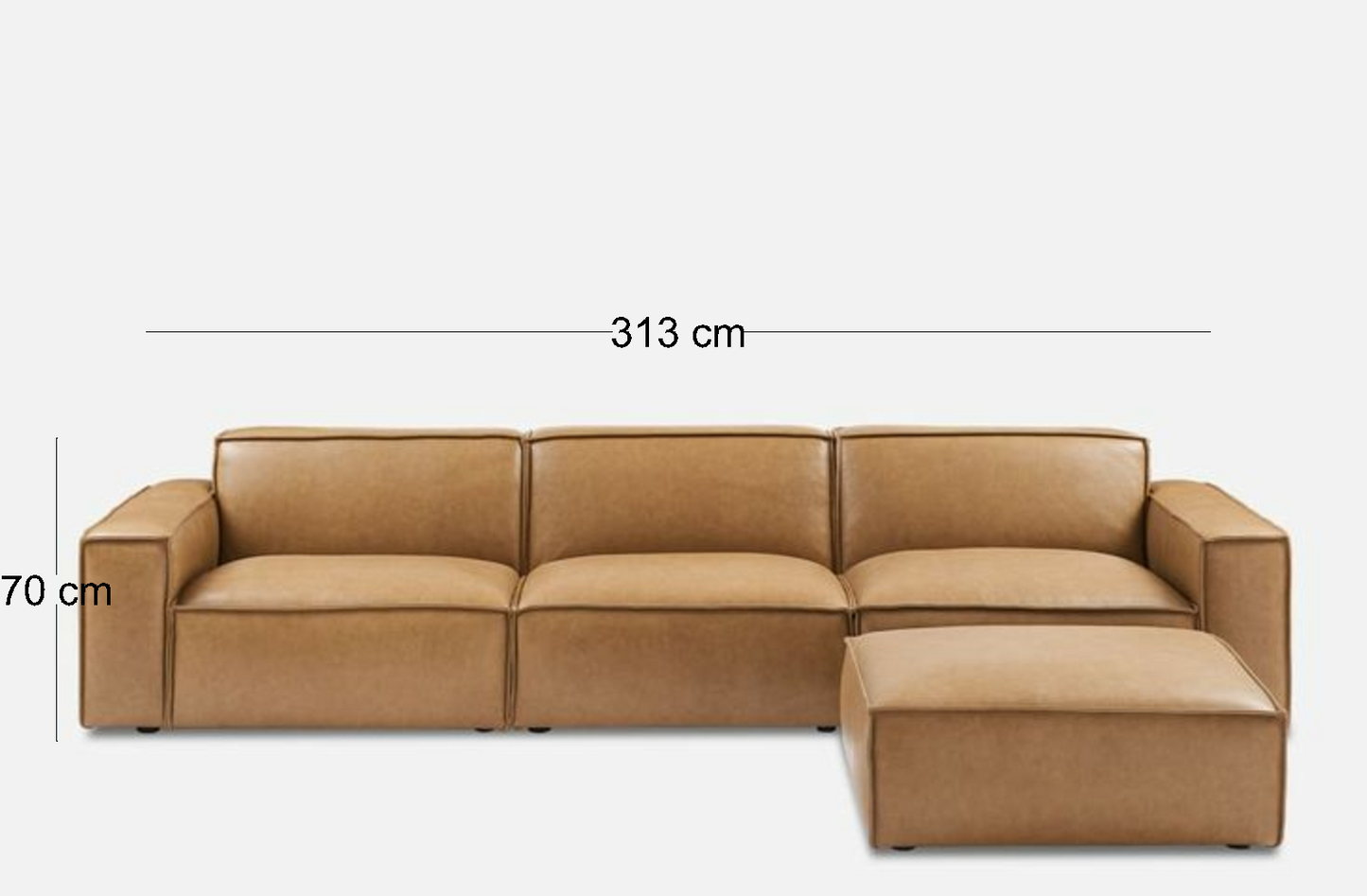 Meraki Sofa L Shape with pouf