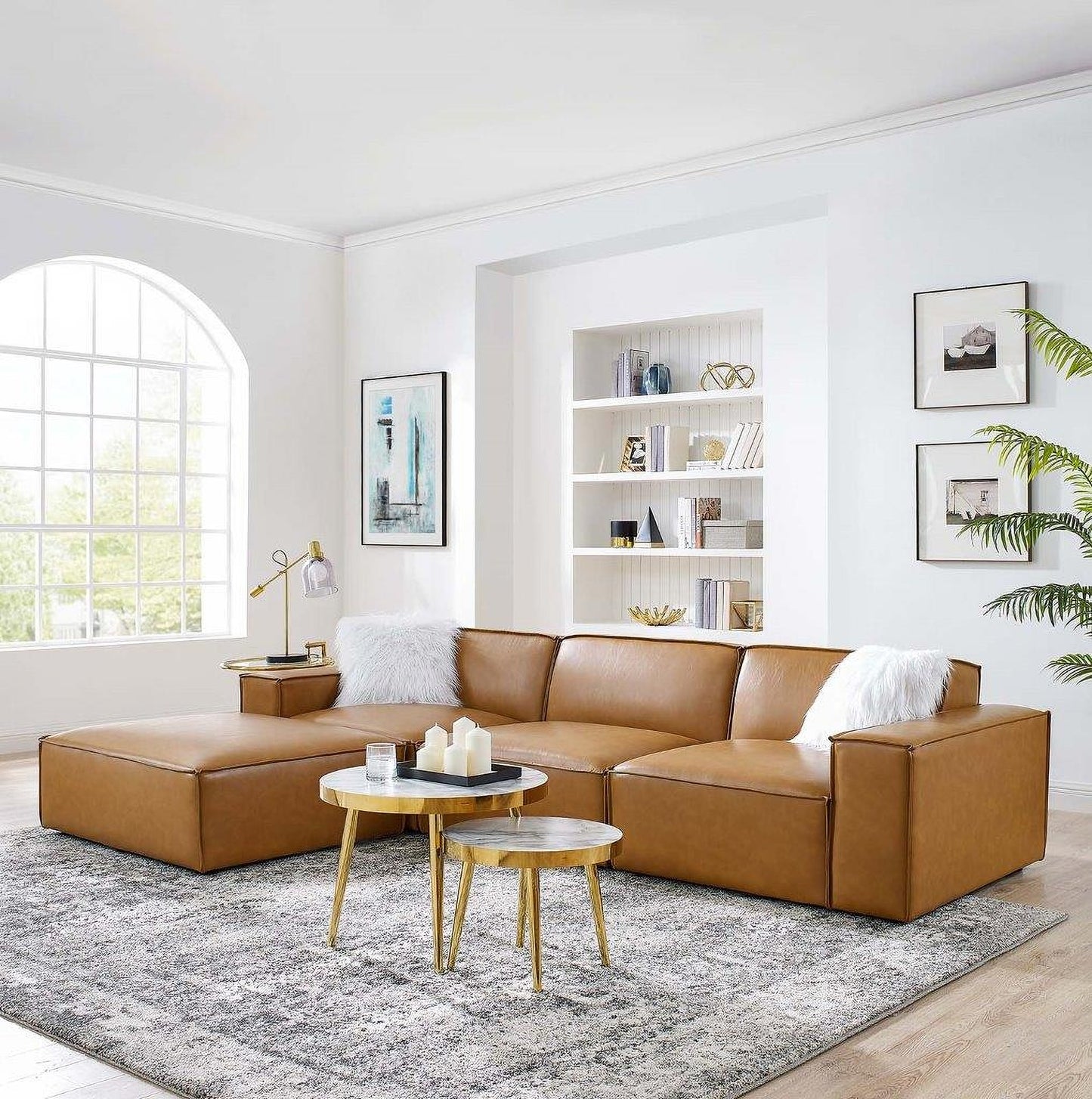 Meraki Sofa L Shape with pouf